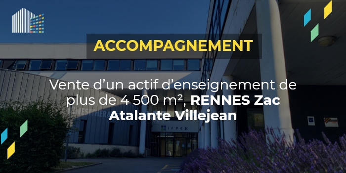 Vente d’un actif d’enseignement de plus de 4 500 m², rennes zac atalante villejean par Linovim